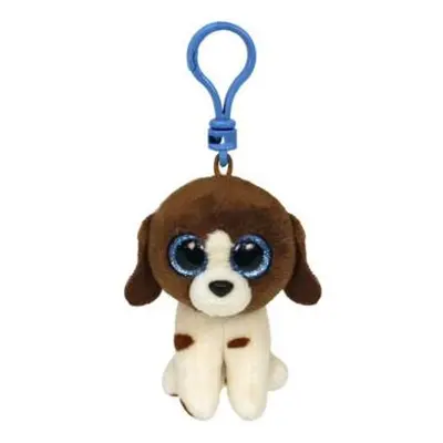 TY Beanie Boos MUDDLES, Clip 8,5 cm - hnědobílý pes