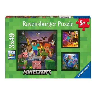 Ravensburger Minecraft Biomes Puzzle 3x49 dílků