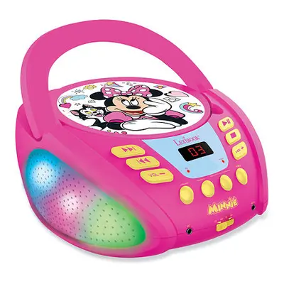 Lexibook Přenosný Bluetooth CD přehrávač Disney Minnie se světelnými efekty