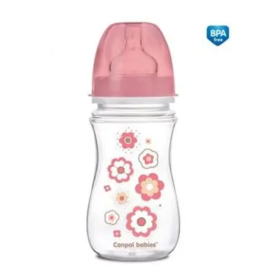 CANPOL BABIES Láhev se širokým hrdlem NEWBORN BABY 240ml béžová