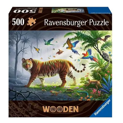 Ravensburger Dřevěné puzzle Tygr v džungli 500 dílků