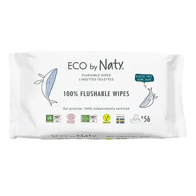 Eco by Naty vlhčené ubrousky bez vůně - splachovatelné (56 ks)