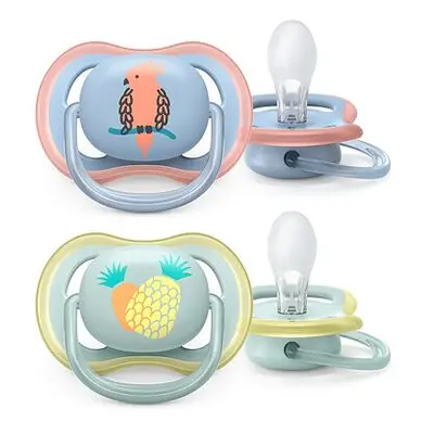 Philips AVENT Šidítko Ultra air Obrázek 0-6m chlapec (papoušek), 2 ks