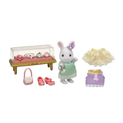 Sylvanian Families Město - bílý králík se šperky a drahokamy