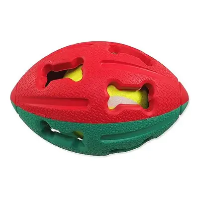 Míček DF gumový rugby tenisákem mix barev 12,5cm