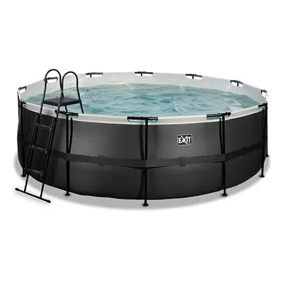 EXIT Frame Pool o427x122cm (12v Cartridge filter) – Black-Leather Style