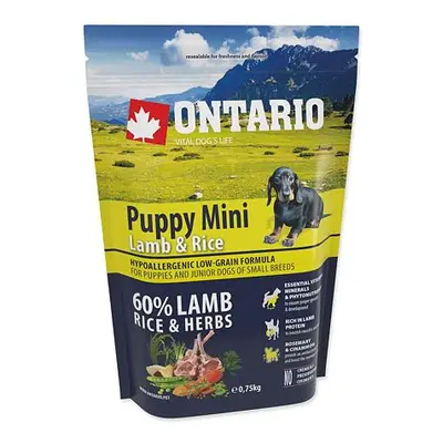 ONTARIO Puppy Mini Lamb & Rice 0,75 kg