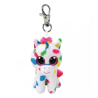 Meteor TY Beanie Boos HARMONIE - puntíkovaný jednorožec klip 8,5 cm