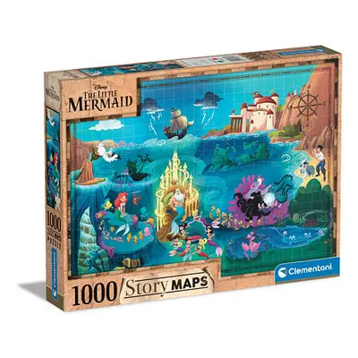 Clementoni Puzzle 1000 dílků Disney Mapa - Malá mořská víla