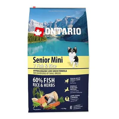 ONTARIO Senior Mini Fish & Rice 6.5 kg