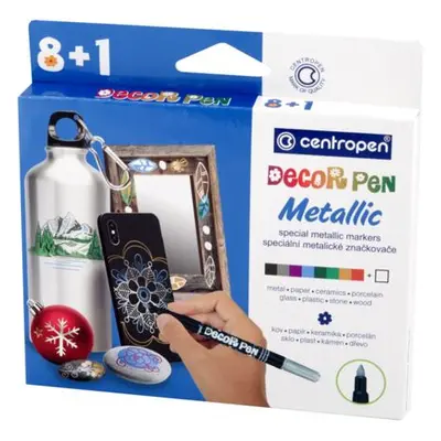 CENTROPEN Značkovač 2737/8+1 Decor pen Metalic