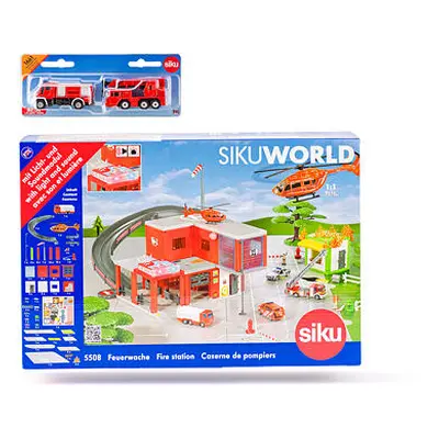 SIKU World - požární stanice s hasičskými auty