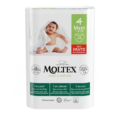 Moltex Pure & Nature natahovací plenkové kalhotky Maxi 7-12 kg (22 ks)