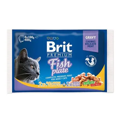 Kapsičky BRIT Premium Cat Fish Plate 400 g