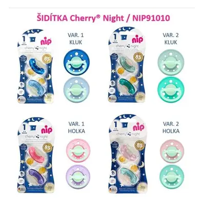 NIP CHERRY night šidítko K,0-6m,2ks,mix barev