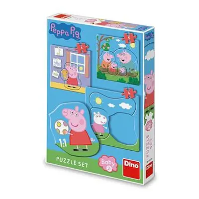 Dino PEPPA PIG - RODINA 3-5 baby Puzzle set