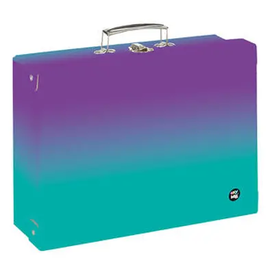 Oxybag Kufřík lamino hranatý A4 OXY Ombre Purple- blue