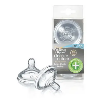 Tommee Tippee Náhradní savičky C2N ANTI-COLIC střední průtok 2ks 3m+