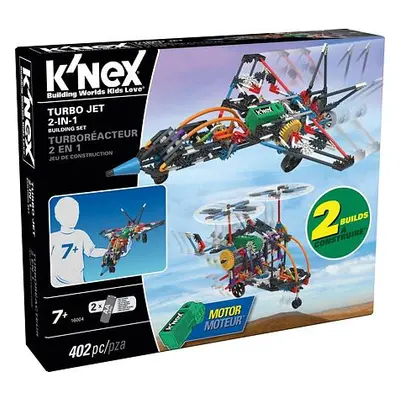 K´NEX - Stavebnice letadlo Turbo Jet 2 v 1, 402 dílků