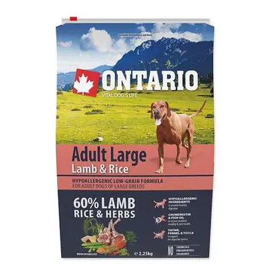 ONTARIO Dog Adult Large Lamb & Rice & Turkey 2.25 kg