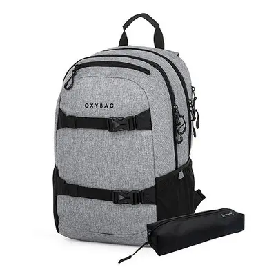 Oxybag Studentský batoh + etue OXY Sport Šedý