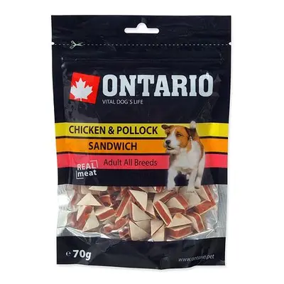 Pochoutka ONTARIO kuřecí sendvič s treskou 70 g