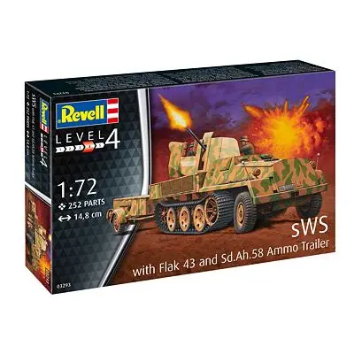 Revell Plastic ModelKit military 03293 - sWS mit Flak-Aufbau als Sfl. mit 3,7cm Flak 43 (1:72)