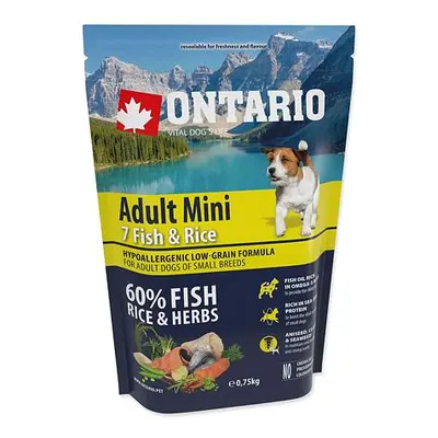 ONTARIO Dog Adult Mini Fish & Rice 0,75 kg