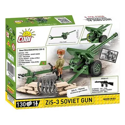 Cobi II WW Kanón ZiS 3 Soviet gun, 1:35, 130 k, 1 f