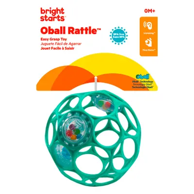 Oball Hračka Oball Rattle 10 cm, tyrkysová