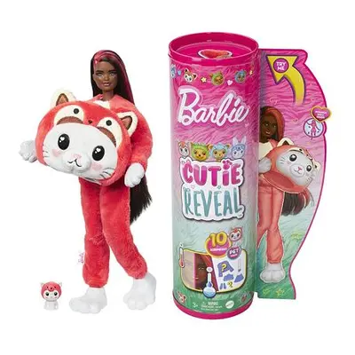 Barbie CUTIE REVEAL BARBIE V KOSTÝMU - KOTĚ V ČERVENÉM KOSTÝMU PANDY