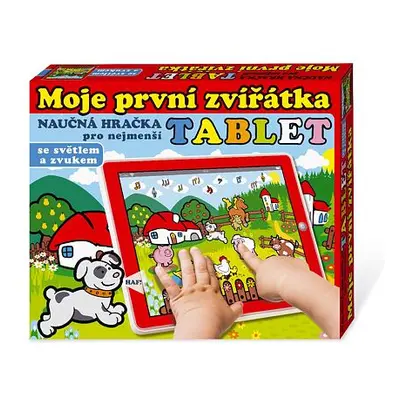 Tablet farma pro nejmenší Moje první zvířátka 24x19x1,5cm na baterie v krabičce MPZ