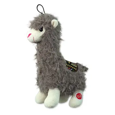 Hračka DOG FANTASY Stuffed Toy lama pískací mix barev 26 cm