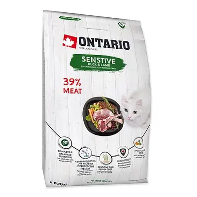 ONTARIO Cat Sensitive / Derma 6,5 kg