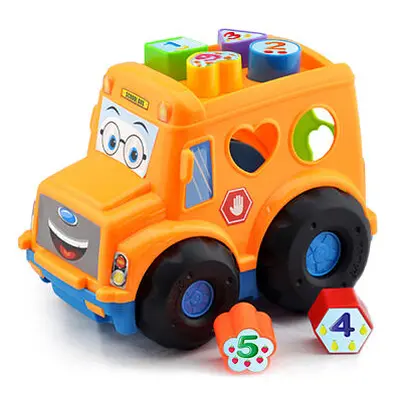 Rappa Vkládačka Baby autobus pro nejmenší, oranžový