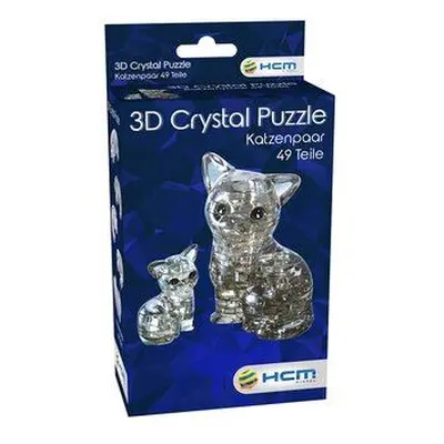 Dvě černé kočky - 3D Krystal Puzzl