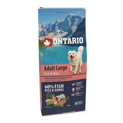 ONTARIO Dog Adult Large Fish & Rice 12 kg