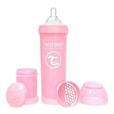 Twistshake Kojenecká láhev Anti-Colic 330ml (dudl.L) Pastelově růžová