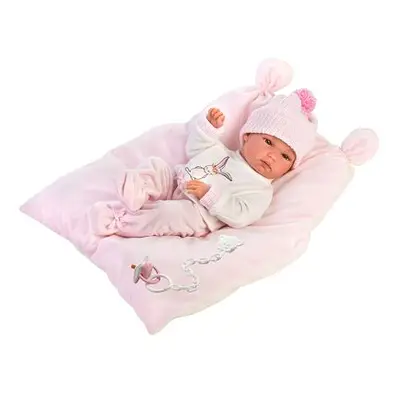 Llorens 63556 NEW BORN HOLČIČKA - realistická panenka miminko s celovinylovým tělem - 35 cm