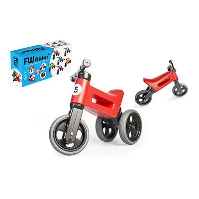 Teddies Odrážedlo Funny Wheels Rider Sport 2v1, červené v krabici