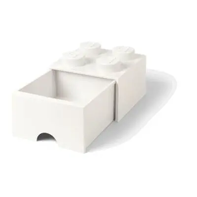 LEGO úložný box 4 s šuplíkem - bílá