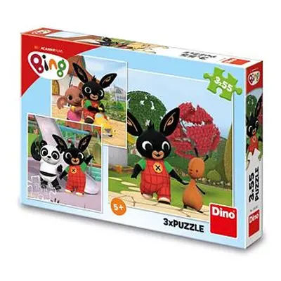 Dino Bing si hraje Puzzle 3x55 dílků