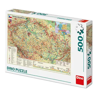 Dino puzzle Mapa české republiky 500 dílků