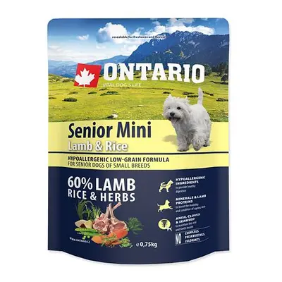 ONTARIO Senior Mini Lamb & Rice 0.75 kg