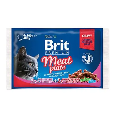 Kapsičky BRIT Premium Cat Meat Plate 400 g