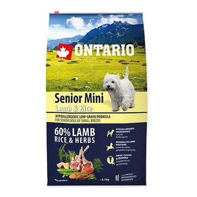 ONTARIO Senior Mini Lamb & Rice 6.5 kg