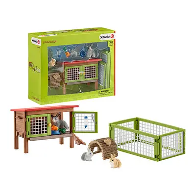 Schleich Set králíkárna se zvířátky a příslušenství