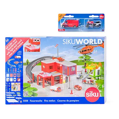 SIKU World - požární stanice s hasičským autem