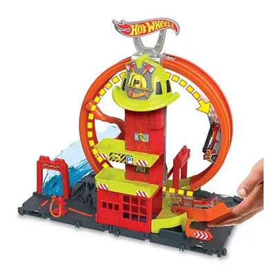 Mattel Hot Wheels City Super hasičská stanice se smyčkou