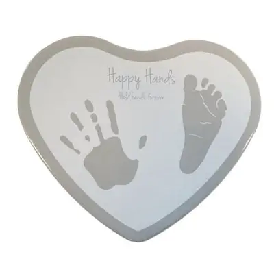 Happy Hands 2D Heart Silver/White